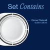 image:imageCorelle 6Piece 18oz Round Bowls Vitrelle Triple Layer Glass Perfect for Soup Cereal and Snacks Lightweight Chip and Scratch Resistant Microwave and Dishwasher Safe Botanical StripesBrasserie