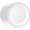 image:imageCorelle 6Piece 18oz Round Bowls Vitrelle Triple Layer Glass Perfect for Soup Cereal and Snacks Lightweight Chip and Scratch Resistant Microwave and Dishwasher Safe Botanical StripesCaspian