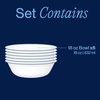 image:imageCorelle 6Piece 18oz Round Bowls Vitrelle Triple Layer Glass Perfect for Soup Cereal and Snacks Lightweight Chip and Scratch Resistant Microwave and Dishwasher Safe Botanical StripesBotanical Stripes