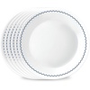image:imageCorelle 6Piece 18oz Round Bowls Vitrelle Triple Layer Glass Perfect for Soup Cereal and Snacks Lightweight Chip and Scratch Resistant Microwave and Dishwasher Safe Botanical StripesCaspian