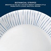 image:imageCorelle 6Piece 18oz Round Bowls Vitrelle Triple Layer Glass Perfect for Soup Cereal and Snacks Lightweight Chip and Scratch Resistant Microwave and Dishwasher Safe Botanical StripesBotanical Stripes