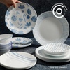 image:imageCorelle 6Piece 18oz Round Bowls Vitrelle Triple Layer Glass Perfect for Soup Cereal and Snacks Lightweight Chip and Scratch Resistant Microwave and Dishwasher Safe Botanical StripesBotanical Stripes