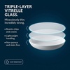 image:imageCorelle Vitrelle 2PC Large 1Qt Glass Serving Bowl Crack and Chip Resistant Square Serving Trays White4PC 30oz Bowls