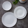 image:imageCorelle Vitrelle 4Pieces 18Oz SoupCereal Bowls Chip amp Crack Resistant Glass Dinnerware Set Bowls Winter Frost White18oz Bowls