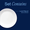 image:imageCorelle Vitrelle 6Piece Bowl Set Triple Layer Glass and Chip Resistant 20Oz Lightweight Round Bowls Winter Frost White6PC 85 Salad Plates