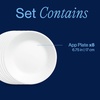 image:imageCorelle Vitrelle 6Piece Bowl Set Triple Layer Glass and Chip Resistant 20Oz Lightweight Round Bowls Winter Frost White8PC 675 Appetizer Plate
