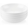 image:imageCorelle Vitrelle 2PC Large 1Qt Glass Serving Bowl Crack and Chip Resistant Square Serving Trays White4PC 30oz Bowls