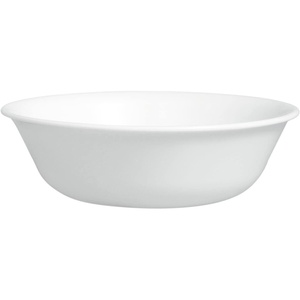 image:imageCorelle Vitrelle 4Pieces 18Oz SoupCereal Bowls Chip amp Crack Resistant Glass Dinnerware Set Bowls Winter Frost White18oz Bowls