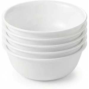 image:imageCorelle Vitrelle 6Piece Bowl Set Triple Layer Glass and Chip Resistant 20Oz Lightweight Round Bowls Winter Frost White6PC 28oz Bowls
