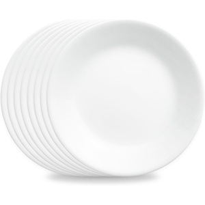 image:imageCorelle Vitrelle 6Piece Bowl Set Triple Layer Glass and Chip Resistant 20Oz Lightweight Round Bowls Winter Frost White8PC 675 Appetizer Plate