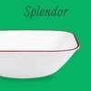 image:imageCorelle Vitrelle 6Piece 22Oz Cereal Soup Bowls Triple Layer Glass and Chip Resistant Lightweight Square Dinnerware Bowl Set Simple LinesRed Banded