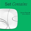 image:imageCorelle Vitrelle 6Piece 22Oz Cereal Soup Bowls Triple Layer Glass and Chip Resistant Lightweight Square Dinnerware Bowl Set Simple LinesSimple Lines