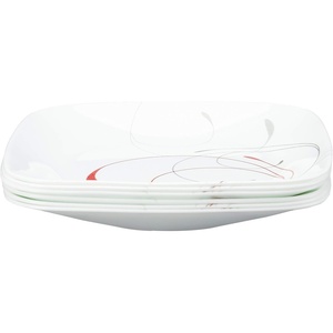 image:imageCorelle Vitrelle 6Piece 22Oz Cereal Soup Bowls Triple Layer Glass and Chip Resistant Lightweight Square Dinnerware Bowl Set Simple LinesSplendor